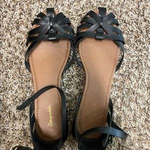 Black, straps sandals